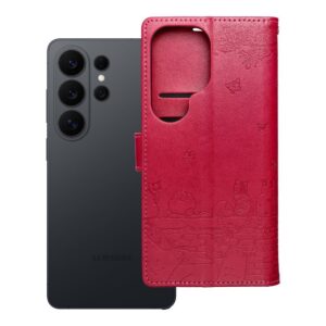Mezzo Book flip case for Samsung S26 ULTRA cats red