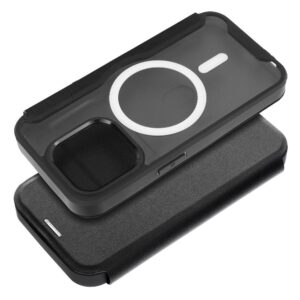 Smart Mag flip case for iPhone 15 PLUS compatible with MagSafe black