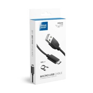 Blue Star Cable USB A to Micro USB Lite 3A 1,2 m black