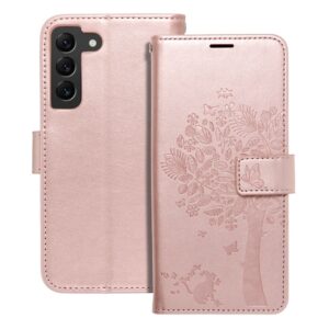 Mezzo Book flip case for Samsung S22 tree rose gold