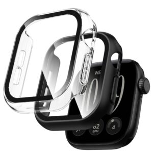 Tech-Protect Defense 2-pack Apple Watch 12 (46 mm) Black & Clear