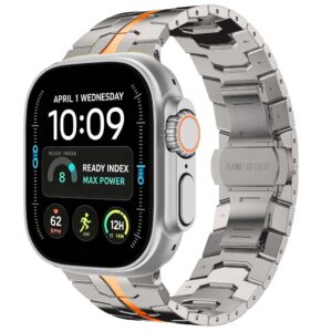 Tech-Protect Stainless Apple Watch 8 / 9 / 10 / 11 / 12 / SE / Ultra (44 / 45 / 46 / 49 mm) Titanium/Orange