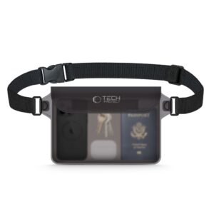 Tech-Protect UWP10 Universal Waterproof Pouch 10 Inch Black/Clear