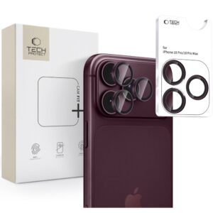 Camera lens protector Tech-Protect Camring Fit+ iPhone 18 Pro / Max Burgundy