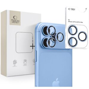Camera lens protector Tech-Protect Camring Fit+ iPhone 18 Pro / Max Light Blue