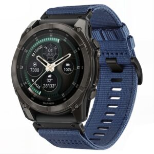 Tech-Protect Nylon Classic Garmin Fenix 5X / 5X Plus / 6X / 6X Pro / 7X / 8 / 8 Pro / 9 / 9 Pro (51 mm) Midnight Navy