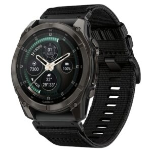 Tech-Protect Nylon Classic Garmin Fenix 5X / 5X Plus / 6X / 6X Pro / 7X / 8 / 8 Pro / 9 / 9 Pro (47 mm) Black