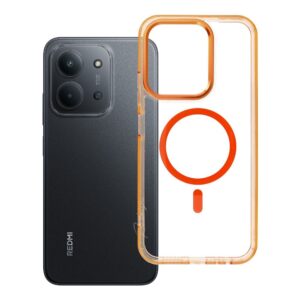 Frame Clear Hybrid Mag Cover case for Xiaomi Redmi 15C (173,16 x 81,07 x 8,2) compatible with MagSafe hermes orange