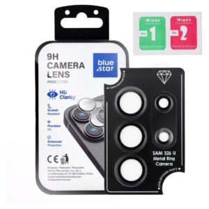 Blue Star Tempered Glass Camera Lens Protector for Samsung S26 ULTRA Easy Install black