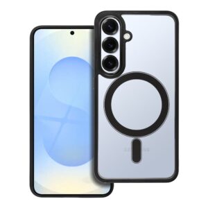 Color Edge Mag Cover case for Samsung S25 compatible with MagSafe black