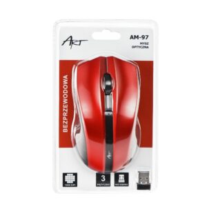 ART wireless computer mouse 2,4G 1000 dpi AM-97 red