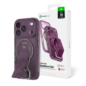 AmazingThing Titan Pro Lens Stand Set for iPhone 18 Pro Max with Magnetic Holder and Stand, Compatible with MagSafe - Purple