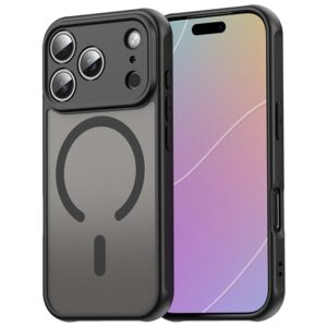 iPhone 18 Pro Max / 17 Pro Max PC TPU Magnetic Matte Case, Drop-Resistant - Black