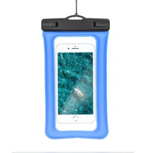 Waterproof bag for mobile phone with plastic closing AIRBAG blue
