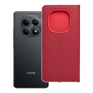 Luna Book Carbon flip case for Xiaomi Redmi NOTE 15 5G red