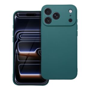 Matt case for iPhone 17 Pro Max / 18 Pro Max (low camera edge) dark green