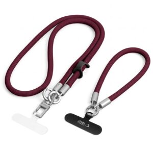 Tech-Protect C10S Rope Crossbody & Wrist Burgundy/Titanium