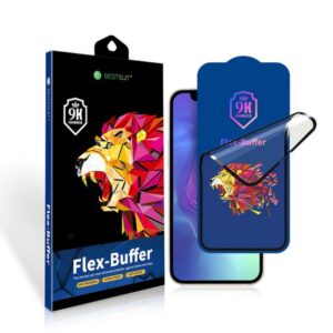 Bestsuit 5D Hybrid Glass for iPhone 13 MINI with Antibacterial Coating Biomaster Flex-Buffer black