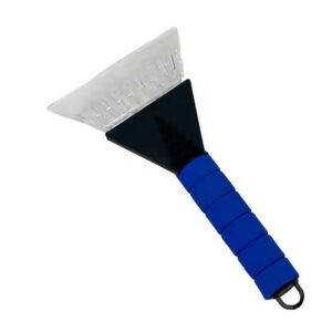 Car snow scraper with glove blue