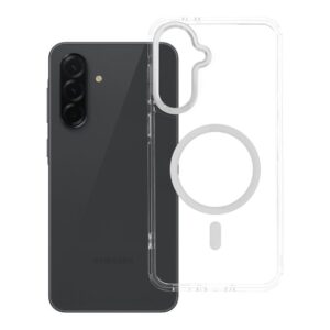 Frame Clear Hybrid Mag Cover case for Samsung A36 compatible with MagSafe transparent