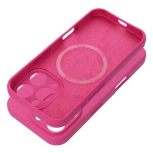 Case for iPhone 15 PRO Silicone 2mm (camera protection) compatible with MagSafe pink