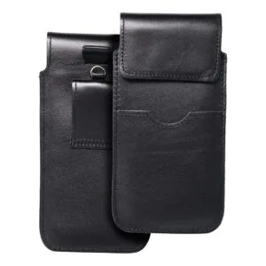 Slip-in phone case leather sleeve with flap for iPhone 6 PLUS / Samsung A52 / Xiaomi Redmi NOTE 10 Royal size 2XL black