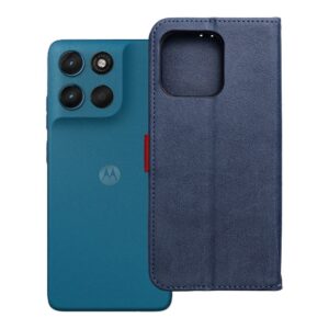 Split Book flip case for Motorola G57 POWER navy and red