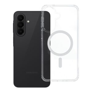 Case for Samsung A27 Drop Glue Colorful Ring Mag Cover compatible with MagSafe white