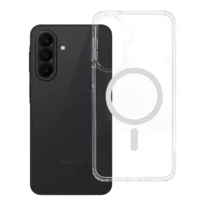 Case for Samsung A27 Drop Glue Colorful Ring Mag Cover compatible with MagSafe white