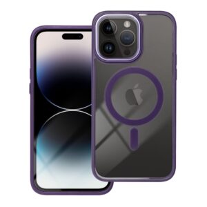 Color Edge Mag Cover case for iPhone 14 PRO MAX compatible with MagSafe purple