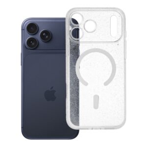 Clear Mag Cover (STR / CAMERA PROTECTION) case for iPhone 18 Pro Max / 17 Pro Max compatible with MagSafe transparent glitter