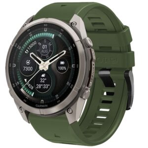 Tech-Protect Silicone Garmin Fenix 5 / 6 / 6 Pro / 7 / 8 / 8 Pro / E / 9 / 9 Pro (51 mm) Military Green