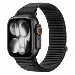 Tech-Protect Nylonloop Apple Watch 8 / 9 / 10 / 11 / 12 / SE / Ultra (44 / 45 / 46 / 49 mm) Black