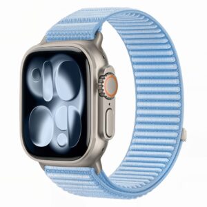 Tech-Protect Nylonloop Apple Watch 8 / 9 / 10 / 11 / 12 / SE / Ultra (44 / 45 / 46 / 49 mm) Baby Blue