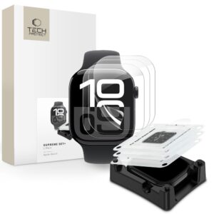 Hydrogel film Tech-Protect Supreme Set+ 3-pack Apple Watch 12 (46 mm) Clear