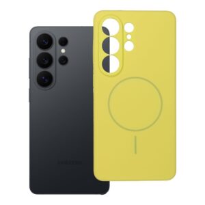 Case for Samsung S26 ULTRA Silicone 2mm (camera protection) compatible with MagSafe yellow