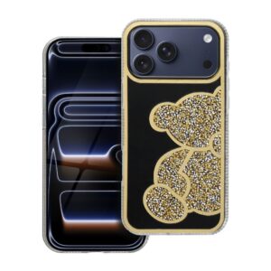 Teddy Bear case for iPhone 17 Pro Max / 18 Pro Max (low camera edge) gold