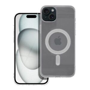 Clear Mag Cover (STR) case for iPhone 15 PLUS compatible with MagSafe transparent