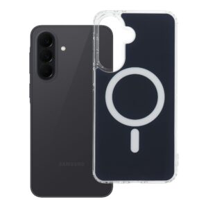 Clear Fusion Mag Cover case for Samsung A37 compatible with MagSafe navy blue