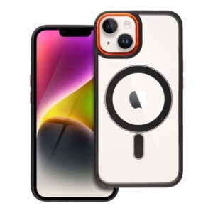 Color Edge Mag Cover case for iPhone 14 compatible with MagSafe black-gold