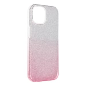 Shining case for iPhone 15 transparent pink