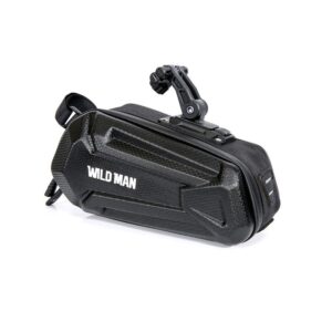 WILDMAN traveling bag under bike saddle with zipper 1,2L XT7 black