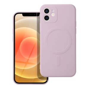 Silicone Mag Cover case for iPhone 12 compatible with MagSafe (camera protection) pink
