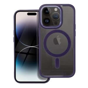 Color Edge Mag Cover case for iPhone 14 PRO compatible with MagSafe purple