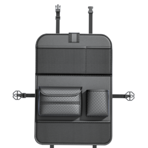 Foldable Car organizer for front seats with compartments D03-B black