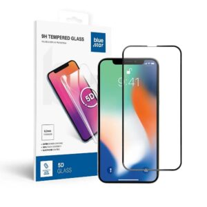 Blue Star Tempered glass to iPhone X (full glue) 5D black