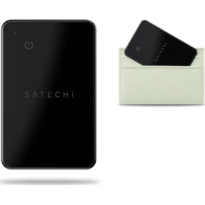 Satechi Locator compatible with Apple Find My Wallet Card shape ST-LFAWCK black