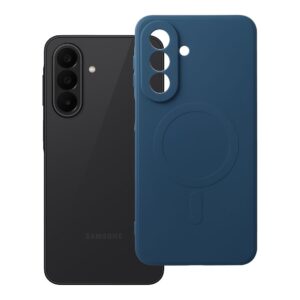 Silicone Mag Cover case for Samsung A27 compatible with MagSafe (camera protection) blue