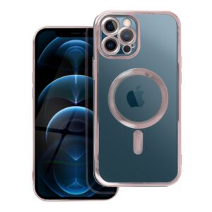 Electro Mag Cover case for iPhone 12 PRO MAX compatible with MagSafe gold-rose
