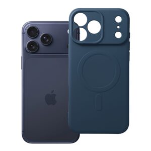 Silicone Mag Cover case for iPhone 18 Pro Max / 17 Pro Max compatible with MagSafe (camera protection) dark blue